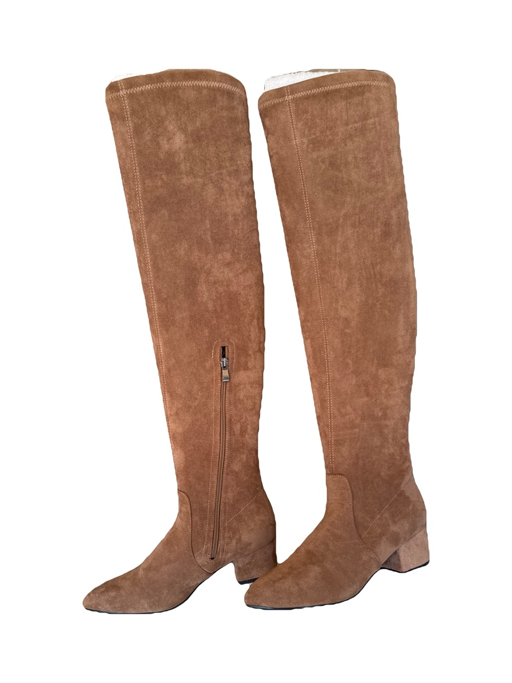 Women's Brown Suede Over-the-Knee Boots 9